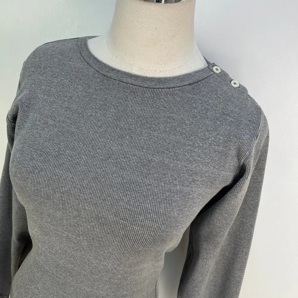Vintage Ralph Lauren Ribbed Bodysuit Gray